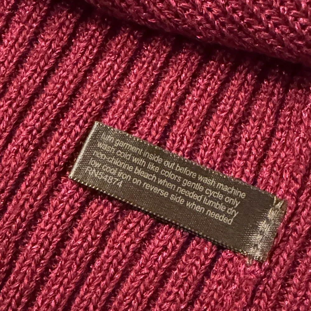 The Limited Burgundy Cardigan Sweater with belt, few small pulls. - Picture 9 of 11